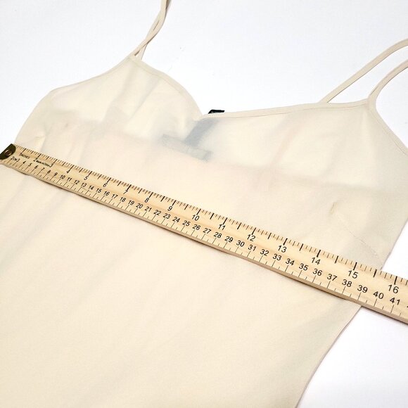 LRL Ralph Lauren Womens Midi Slip Dress Size 8 Cream Spaghetti Strap Fairy Y2K - Picture 8 of 13